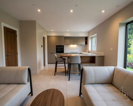 Open-plan kitchen and dining space